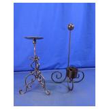 Wrought Iron Scrollwork Candle Holders