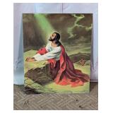 Vtg Christ in Gethsemane Religious Art Print