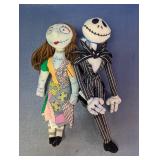 Jack & Sally Nightmare Before Christmas Plush Set