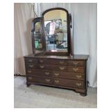 Ethan Allen Vintage Triple Mirror Dresser Vanity