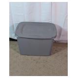 Sterilite 18 Gal Plastic Storage Tote Bin Gray