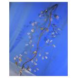 Gold Tone Crystal Leaf Branch Wall Decor
