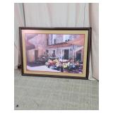 Framed European Flower Market Art Print McLaughlin