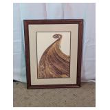 Framed Viking Prow Ship Wood Wall Art
