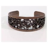 Ornate Metal Filigree Open Cuff Bracelet