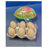 Decorative Eggs & Easter Bunny Egg Container Set