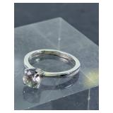 Avon 925 Silver and  CZ Solitaire Ring