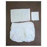 King Size White Bedding & Pillowcase Set