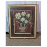 Framed Hydrangea Floral Still Life Wall Art
