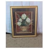Framed Hydrangea Floral Still Life Wall Art