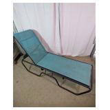 Outdoor Adjustable Teal Mesh Lounge Chair