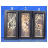 Framed Wildlife Animal Wall Art Set