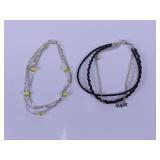 Silver-Tone Cat Eye & Star Multi-Strand Bracelet