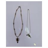 Western Style Revolver & Beaded Necklaces