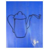 Black Metal Teapot Shaped Wall Hanging Bracket