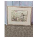 Framed Songbird Nature Art Print