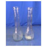 Clear Glass Bud Vases Set