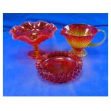 Amberina Glass Serving Pieces