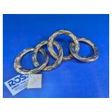 Gold-Tone Interlocking Rings Fashion Accessory