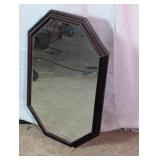 Octagon Wooden Frame Wall Mirror