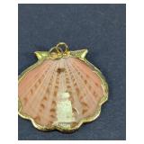 Gold filled Pink Shell Pendant