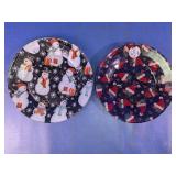 Christmas Glass Serving Plate Set