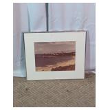 Framed Coastal Beach Photograph