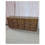 Vintage Mid-Century 9-Drawer Wood Dresser