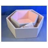 Pink Hexagon Wall Display Shelves