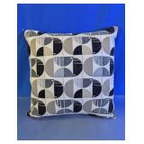 Black Gray Beige Geometric Throw Pillow