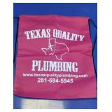 Texas Quality Plumbing Pink Drawstring Bag