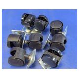 Black Swivel Caster Wheels Set