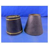 Vintage Black Mini Lamp Shades Clip-On Duo