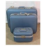 Blue Hard-Sided Luggage Set