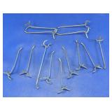Assorted Metal Pegboard Hooks Set