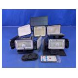 Outdoor Solar Motion Sensor Lights w/ Remote Lot