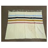 Vintage Striped Fringed Woven Throw Blanket