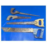 Assorted Woodworking Handsaws and Cutting Tools
