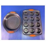 Rachael Ray Nonstick Muffin & Round Cake Pan Set