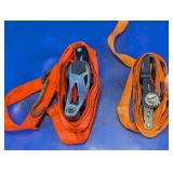 Orange Ratchet Tie-Down Straps Set