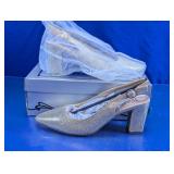 Valenti Franco Rhinestone Heels Platinum