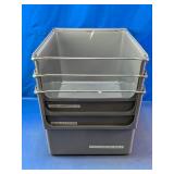 Stackable Open-Front Plastic Storag Bins