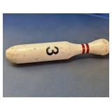 Number 3 Wooden Bowling Pin