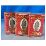 Vtg Prince Albert Crimp Cut Tobacco Tins Set