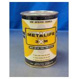 Vtg Metalife 3XM Motor Oil Can Coin Bank