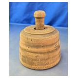 Antique Wooden Butter Mold Plunger Wheat Sheaf