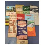 Vtg Travel Maps Ephemera & Pennzoil Pamphlet