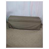Upholstered Skirted Ottoman Bench