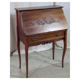 Wooden Roll-Top Secretary Desk