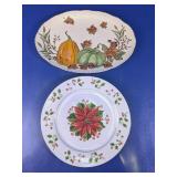 Fall & Holiday Glass Serving Plates